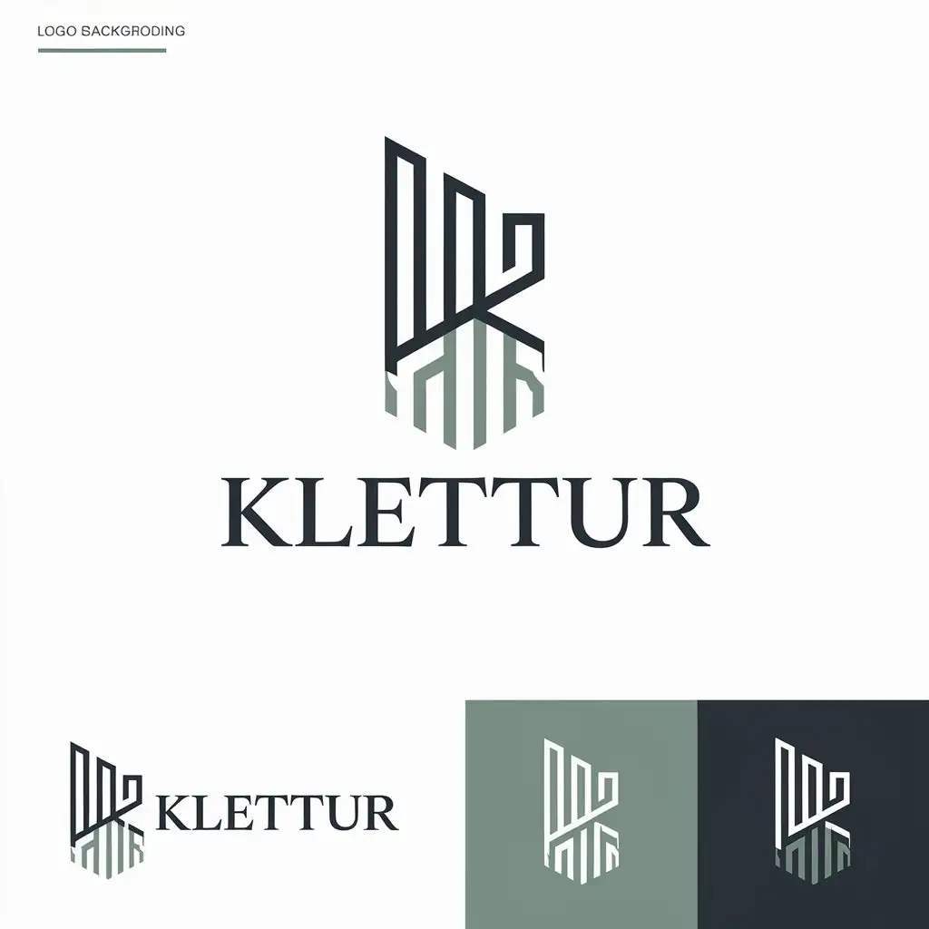 LOGO Design for Klettur Sophisticated Cliffs FoundationsInspired with Slate and Muted Greens for Investment Firm