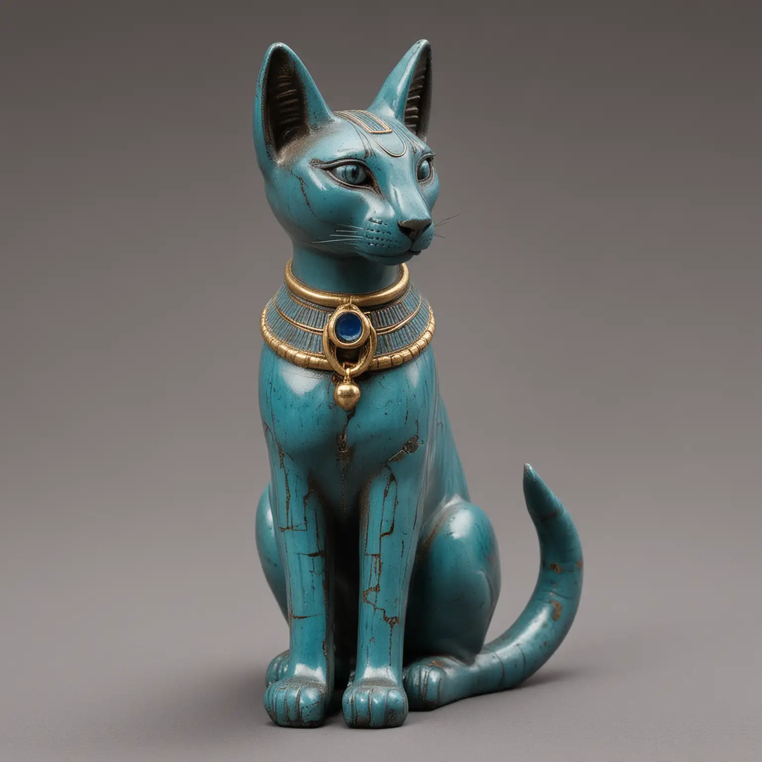 Egyptian-Faience-Amulet-of-Goddess-Bastet-Middle-Kingdom