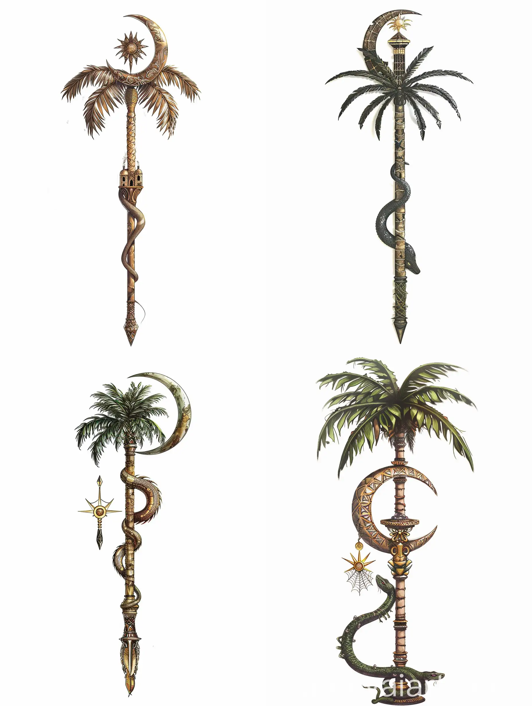 Fantasy-Magic-Staff-with-Crescent-Moon-and-Egyptian-Themes