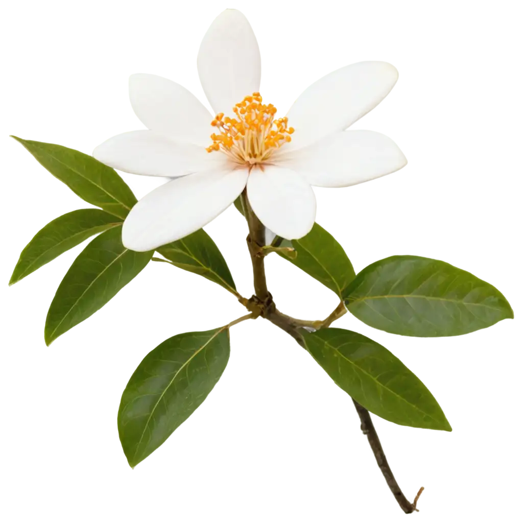 white flower of orange tree