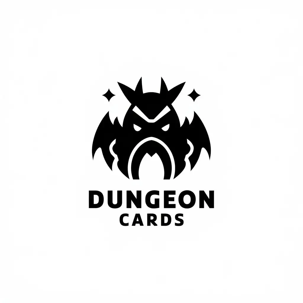 LOGO Design for Dungeon Cards Minimalist Pokemon Icon with Dungeon Entrance Theme