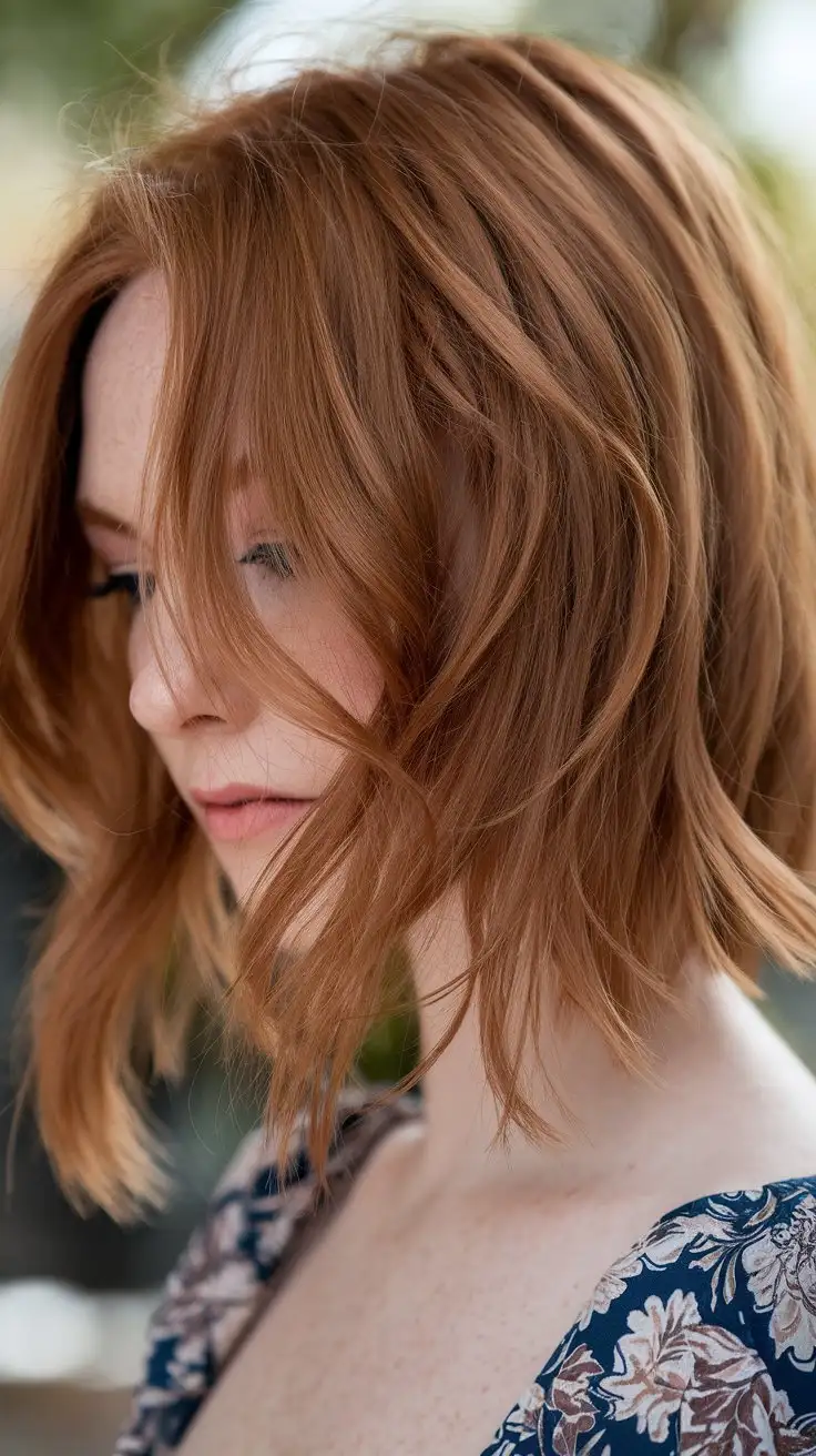 Closeup-of-Redhead-Woman-with-Soft-Layered-MidLength-Hair-in-Natural-Sunlight