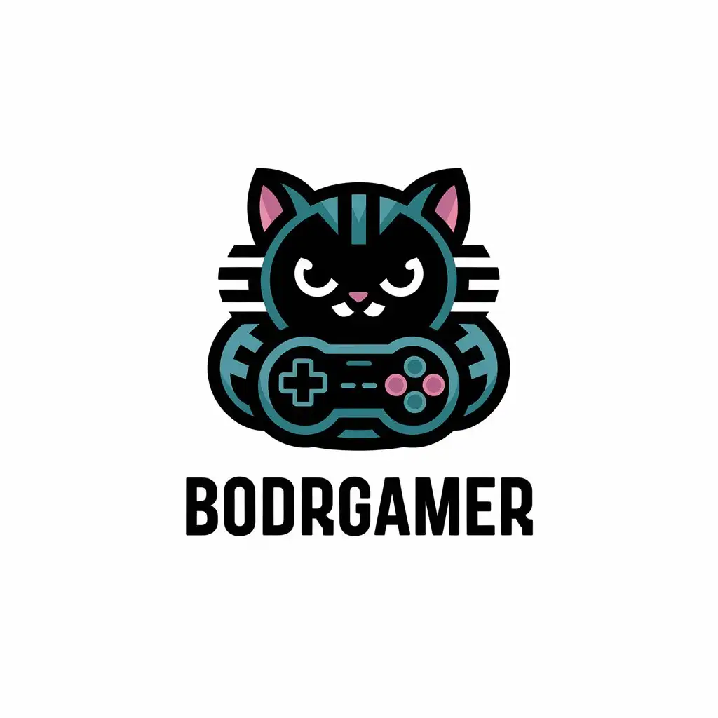 LOGO-Design-for-BodrGamer-Black-Cat-Symbol-in-Vector-Format-for-Entertainment-Industry