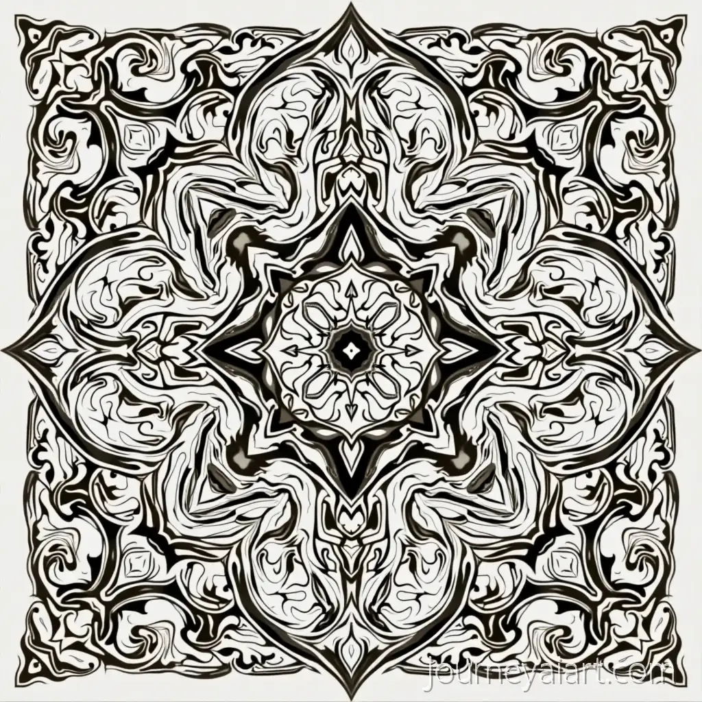 Intricate-Islamic-Artwork-with-Symmetrical-Patterns-and-Detailed-Designs
