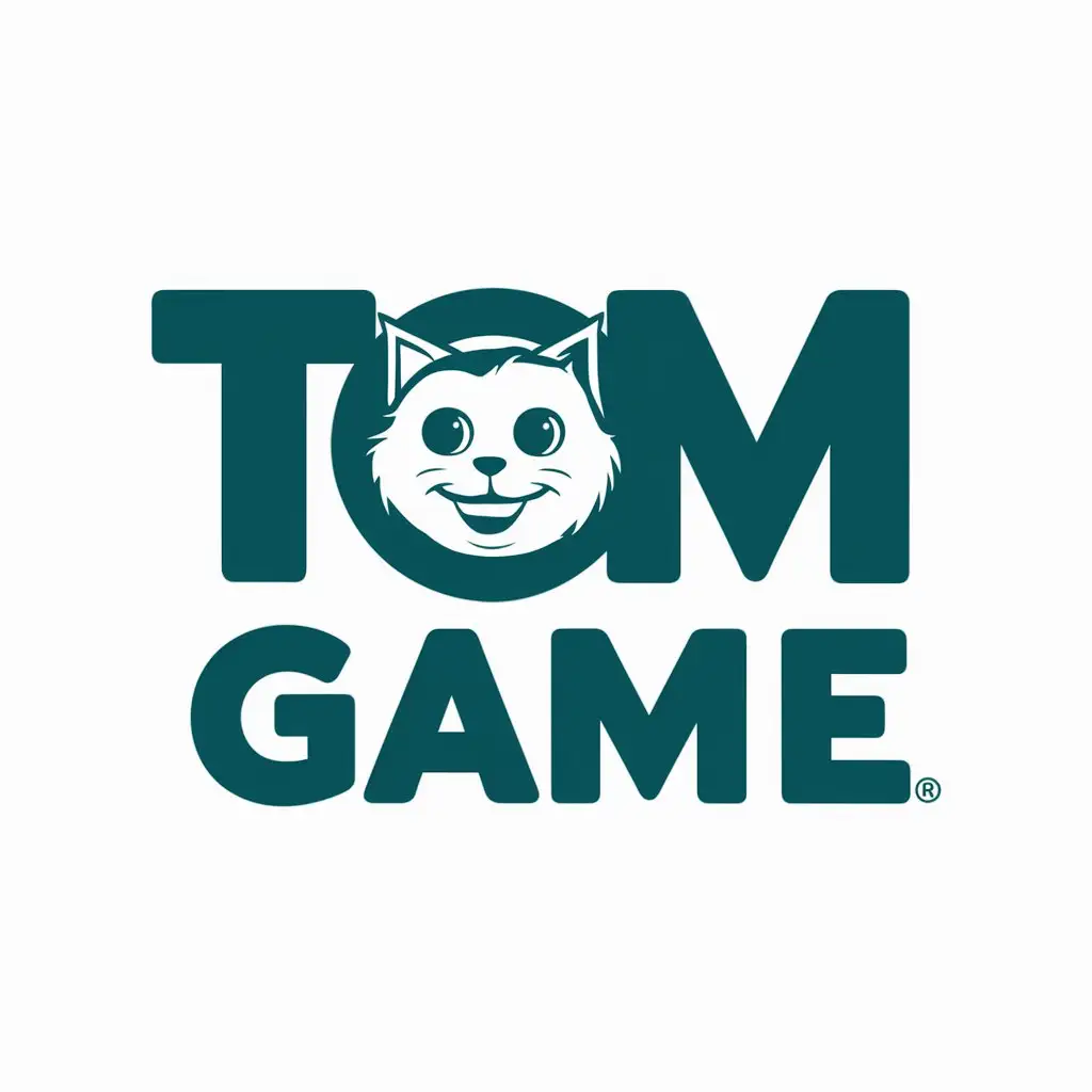 a vector logo design,with the text "Tom Game", main symbol:Thomas cat,Moderate,be used in Entertainment industry,clear background