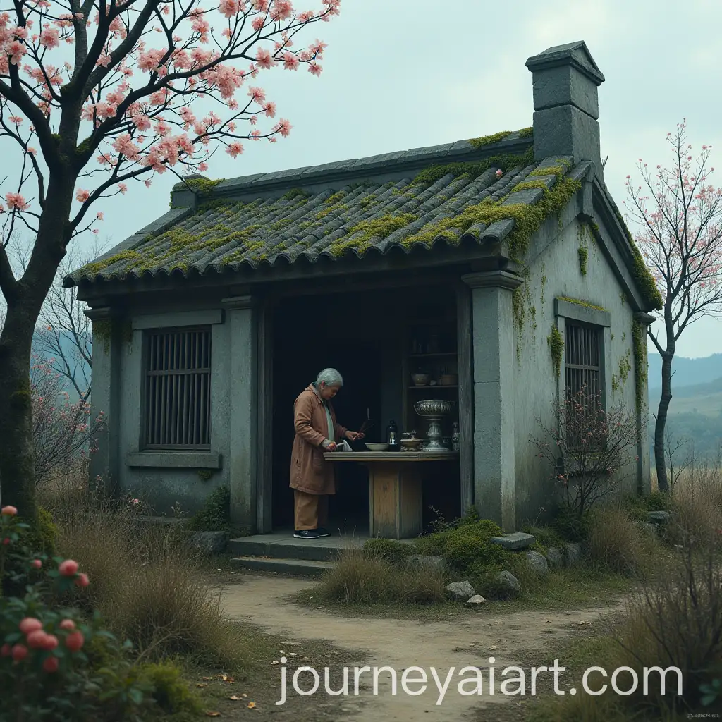 Melancholic-Vietnamese-Countryside-with-Grandma-in-a-Deserted-Village
