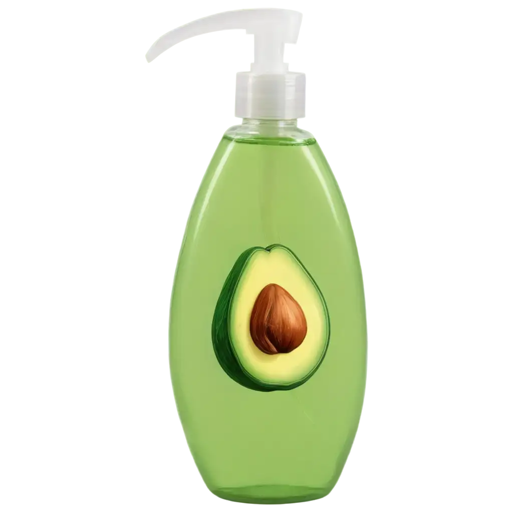 Background for shampoo with avocado