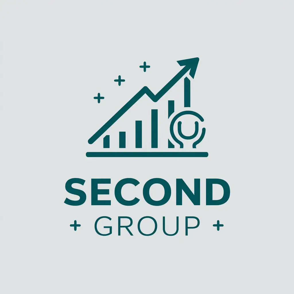 a vector logo design,with the text "second group", main symbol:economic growth and decent work,Moderate,be used in Finance industry,clear background