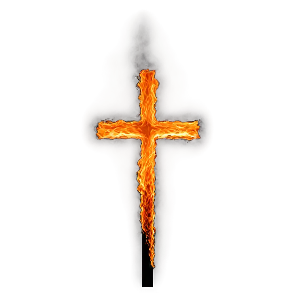 Fiery-Cross-PNG-Image-Symbol-of-Intensity-and-Contrast