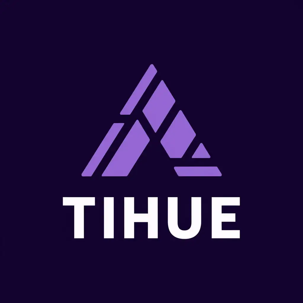 LOGO Design for Tihue Purple Triangle Symbolizing Technology and Gaming