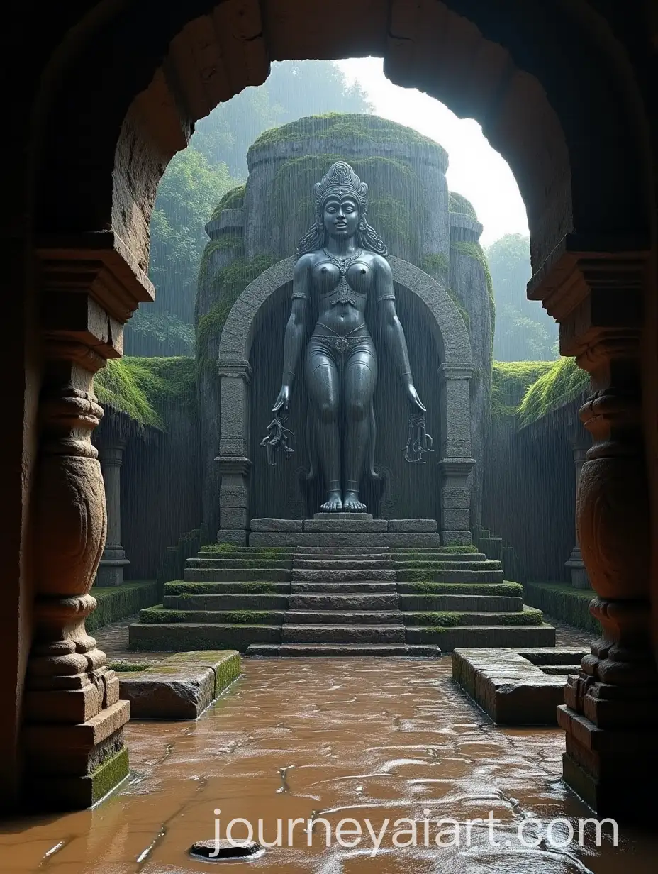 Morning-View-of-Durga-Mata-Idol-in-Historic-Indian-Temple