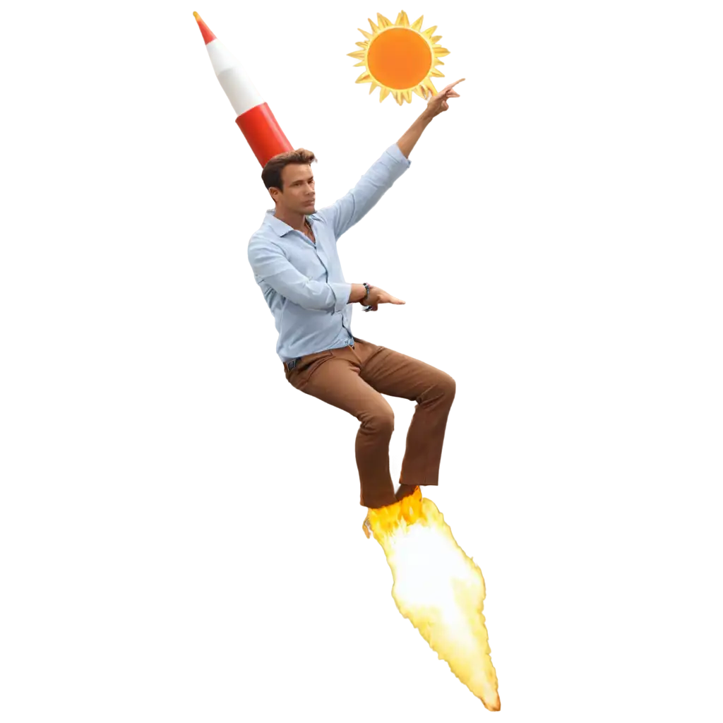 Create-a-PNG-Image-of-a-Man-Sitting-on-a-Missile-Traveling-Towards-the-Sun