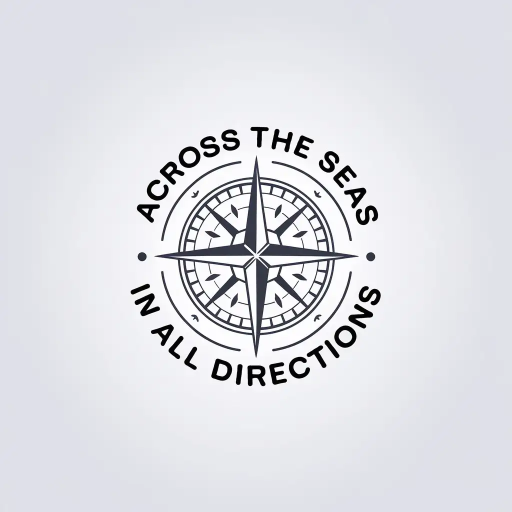 LOGO-Design-For-Across-the-Seas-in-All-Directions-Compass-Symbol-in-Minimalistic-Style