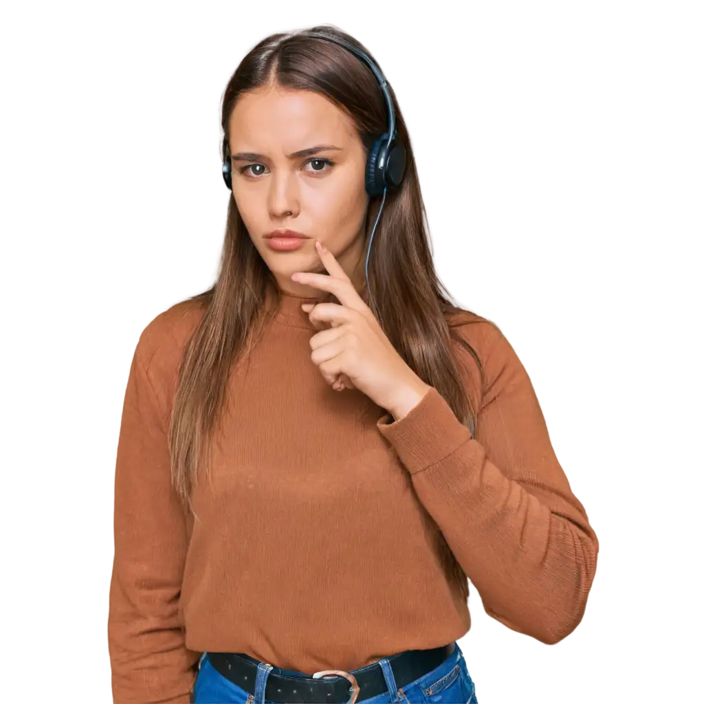 Serious-Call-Center-Girl-PNGCall-center-girl-PNG-Image-HighQuality-Professional-Representation