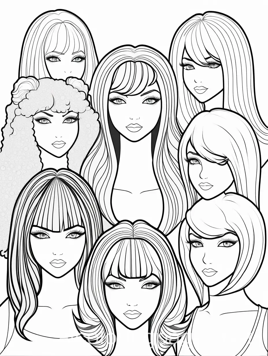 Six-Unique-Wigs-Coloring-Page-for-Adults-and-Kids