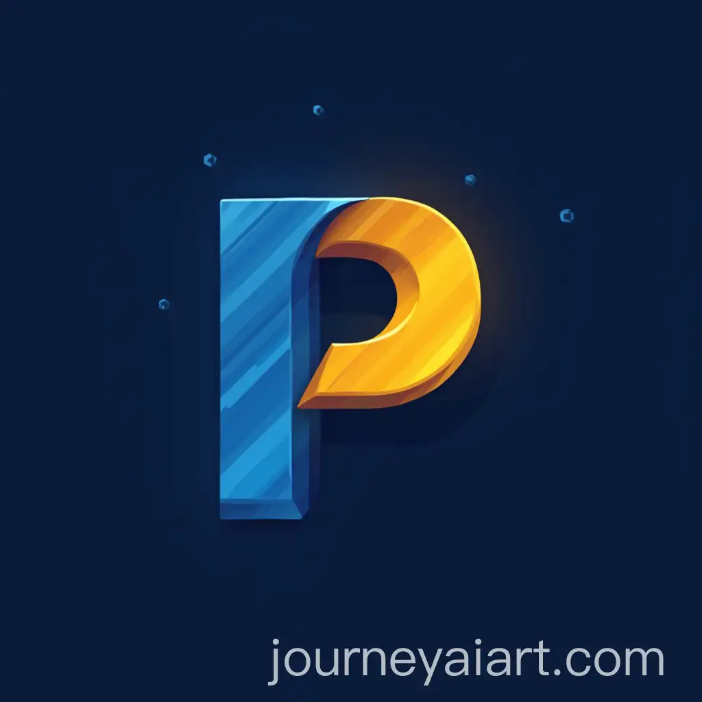 Pixelated-Logo-Design-with-Letter-P-in-Blue-and-Yellow-for-Growth