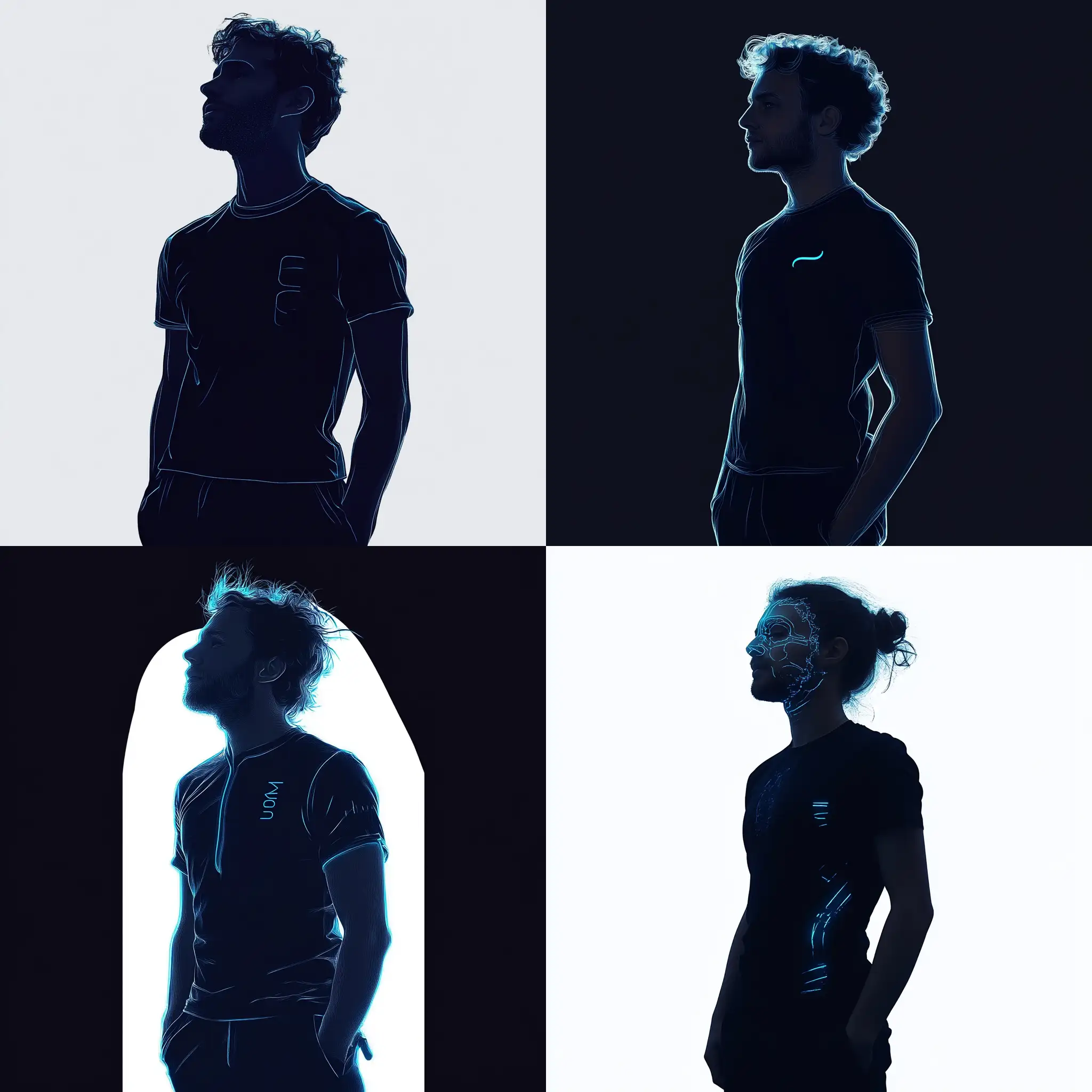 Glowing-Silhouette-of-a-Simplified-Contour-on-Dark-Blue-Background