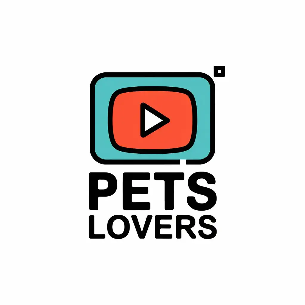 LOGO Design for Pets Lovers Vector Style with YouTube Channel Symbol for the Animal Industry