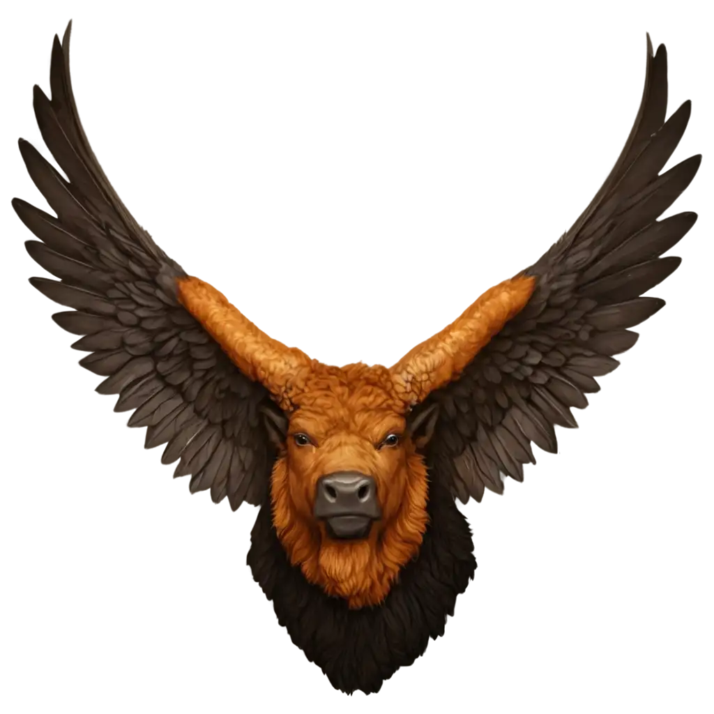 Buffalo-with-Wings-PNG-Image-Mythical-Creature-Concept-for-Creative-Designs