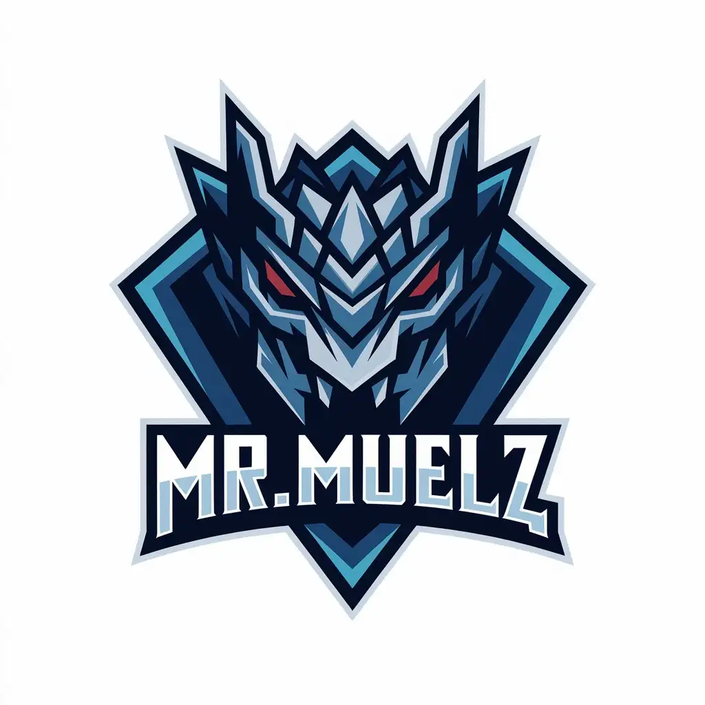 a vector logo design,with the text "MR.Muelz", main symbol:NAGA,complex,be used in Gaming industry,clear background