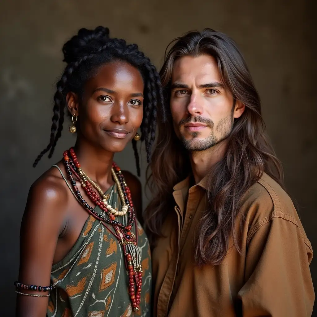 Caucasian-Couple-with-Tribal-African-Himba-Woman-Portrait