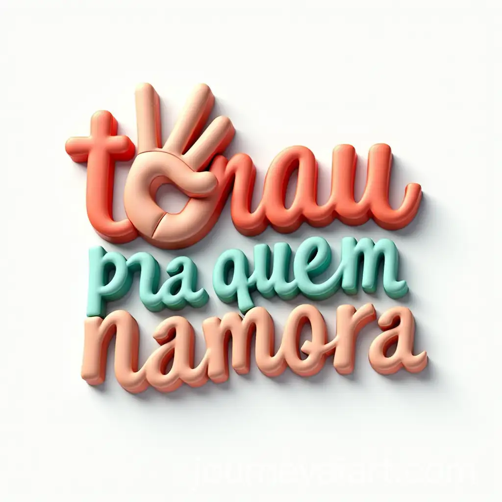 3D-Logo-Design-of-Tchau-Pra-Quem-Namora-with-WavingAI-Art-Prompt-Expansion-Hand-Gesture