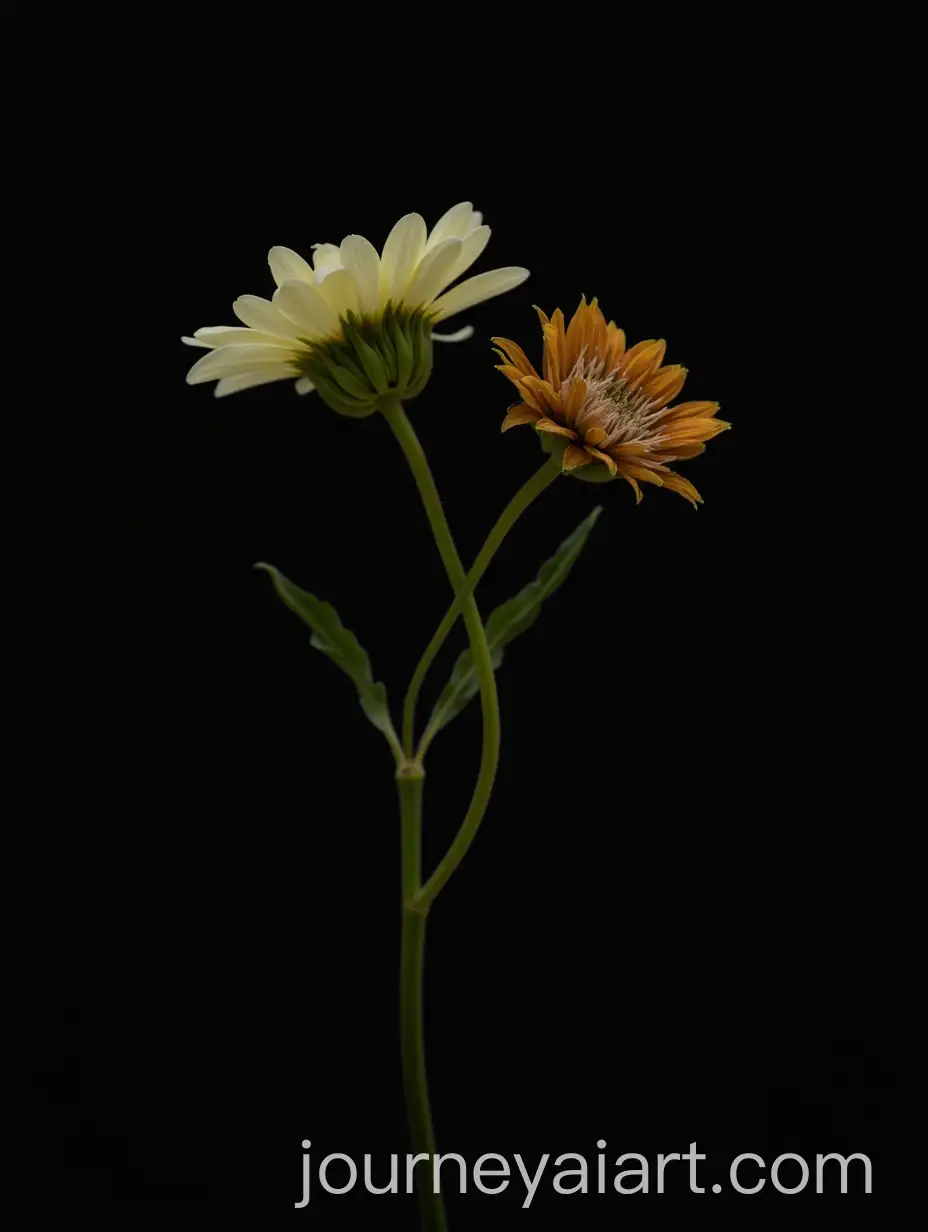 Fresh-and-Wilted-Flowers-Intertwined-on-Dark-Background