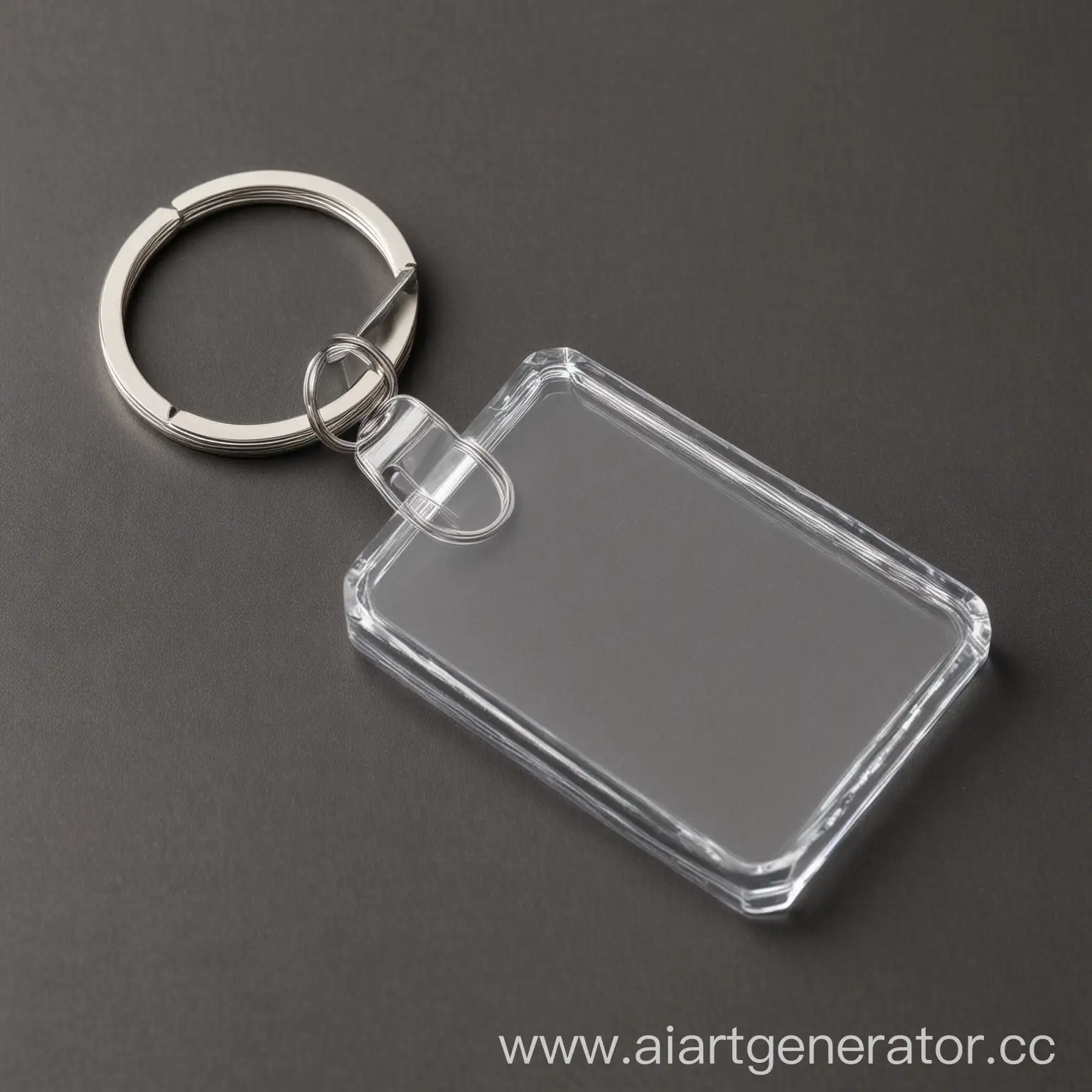 Transparent-Rectangular-Keychain-with-Floating-Objects-and-Glowing-Effects