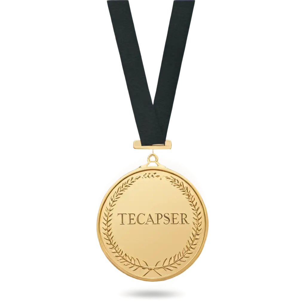 Gold-Verification-Medal-PNG-Image-with-Tecapser-Word-HighQuality-Illustration-for-Digital-Credentials