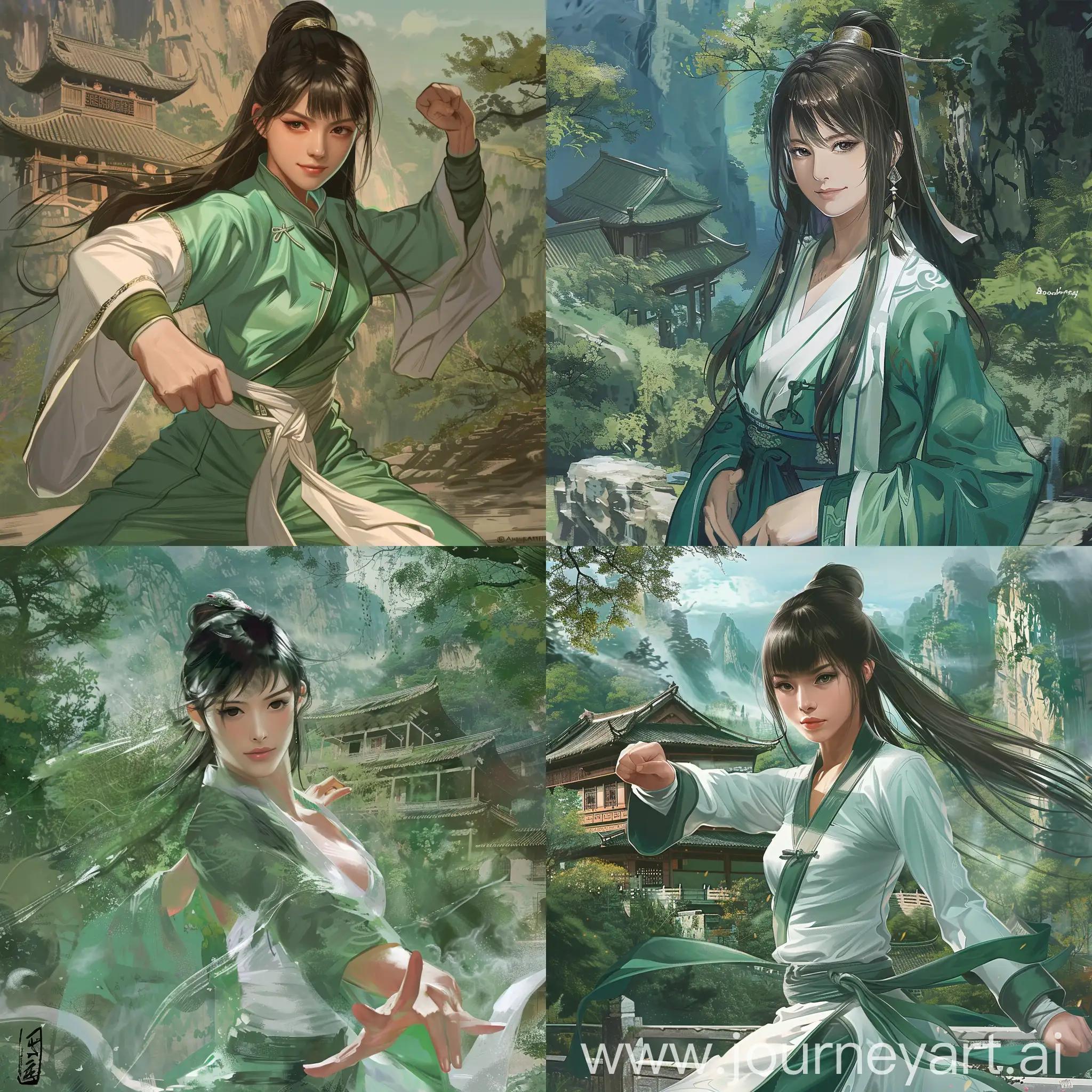 Martial-Artist-in-Jade-Green-Hanfu-Training-in-Wuxia-Landscape