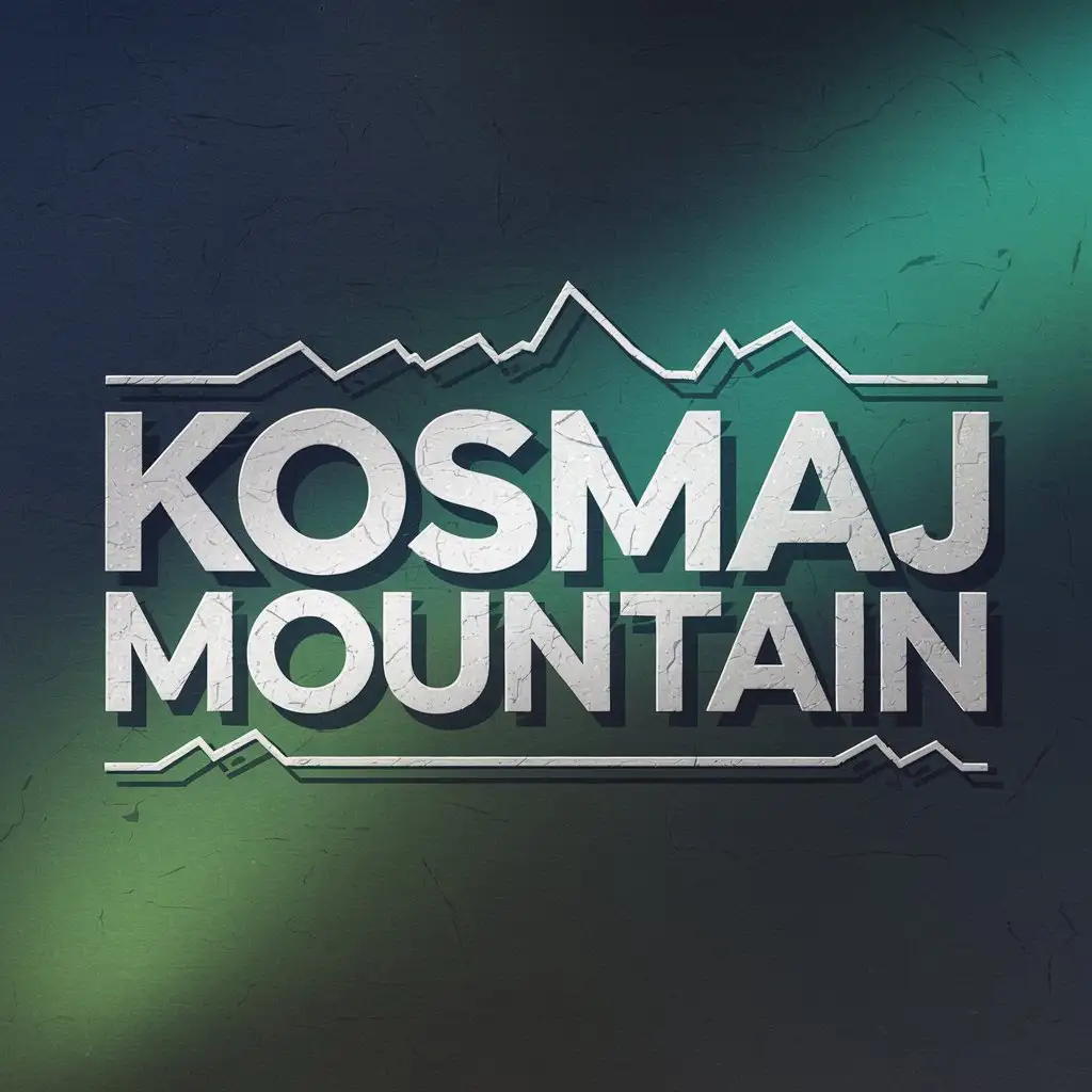 Serene Mountain Landscape Logo Design in Bold White Text