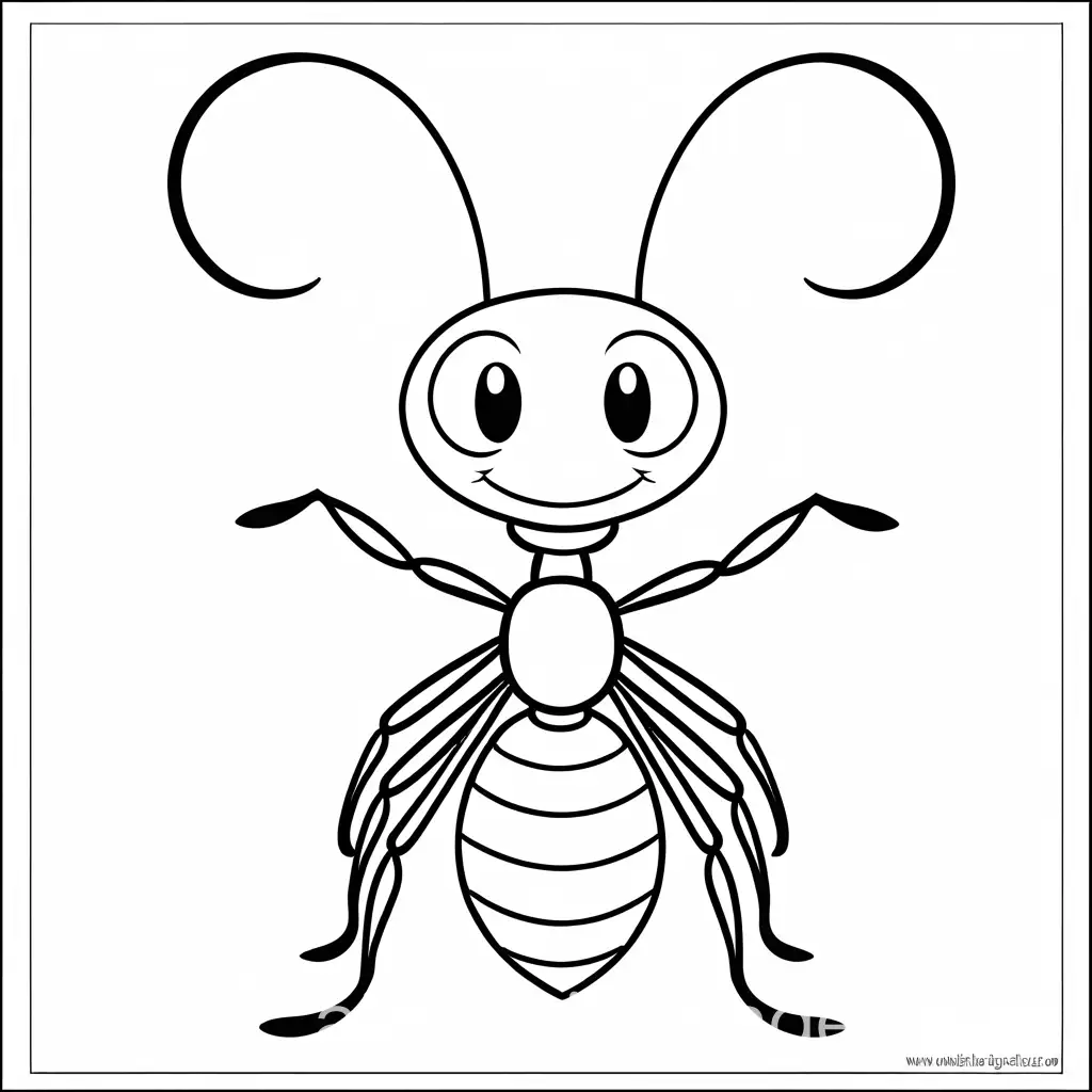 Smiling-Ant-Coloring-Page-Simple-Line-Art-for-Kids