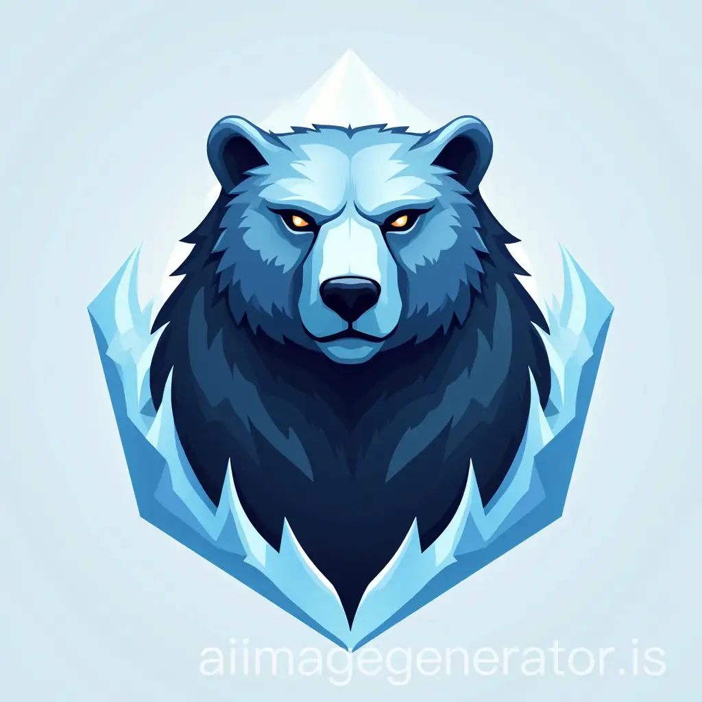 Minimalist-Corporate-Logo-Design-for-Icy-Bear-Company-with-Bold-Typography-and-Frosted-Elements