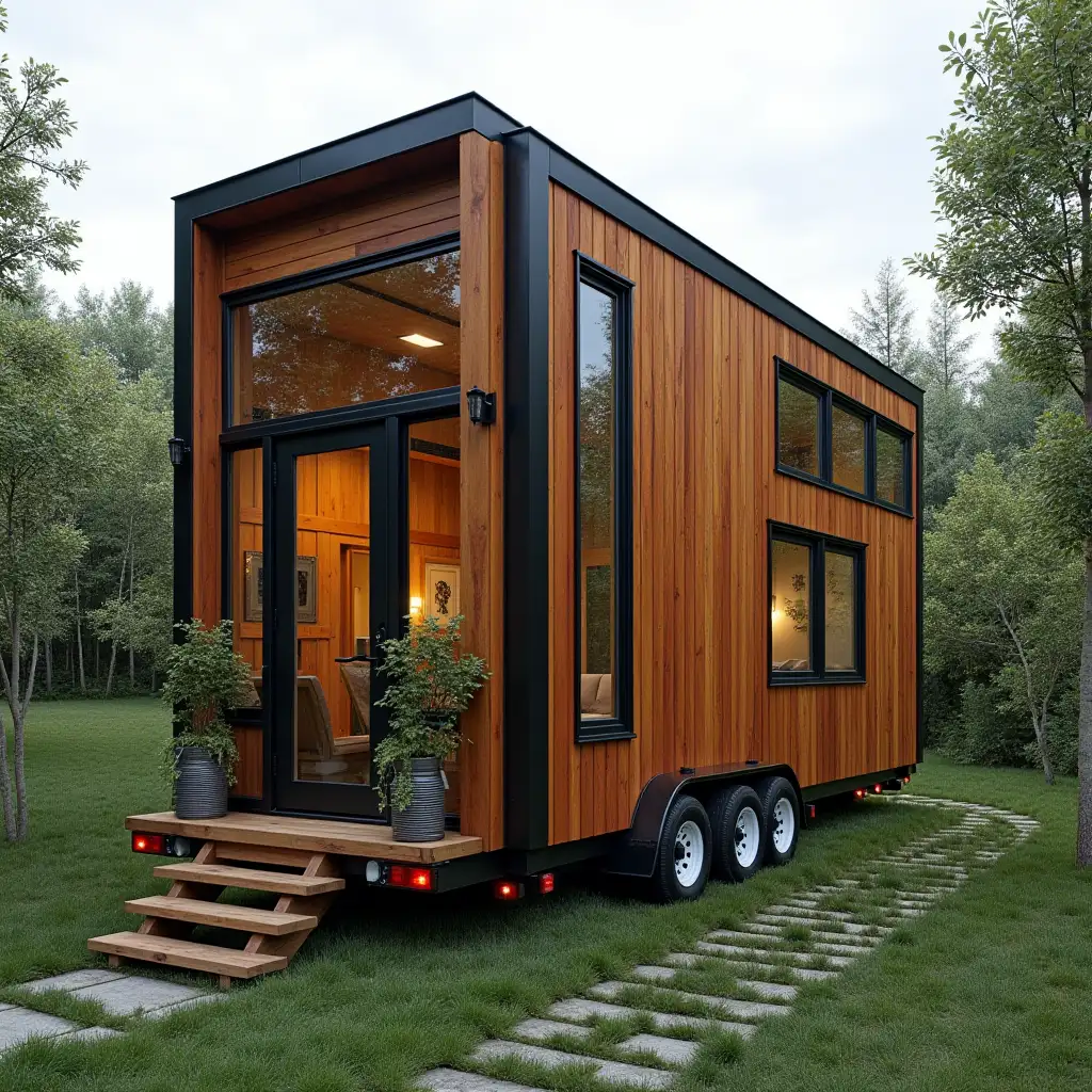 Tiny-House-with-Wooden-and-Metal-Design-Featuring-Large-Front-Window