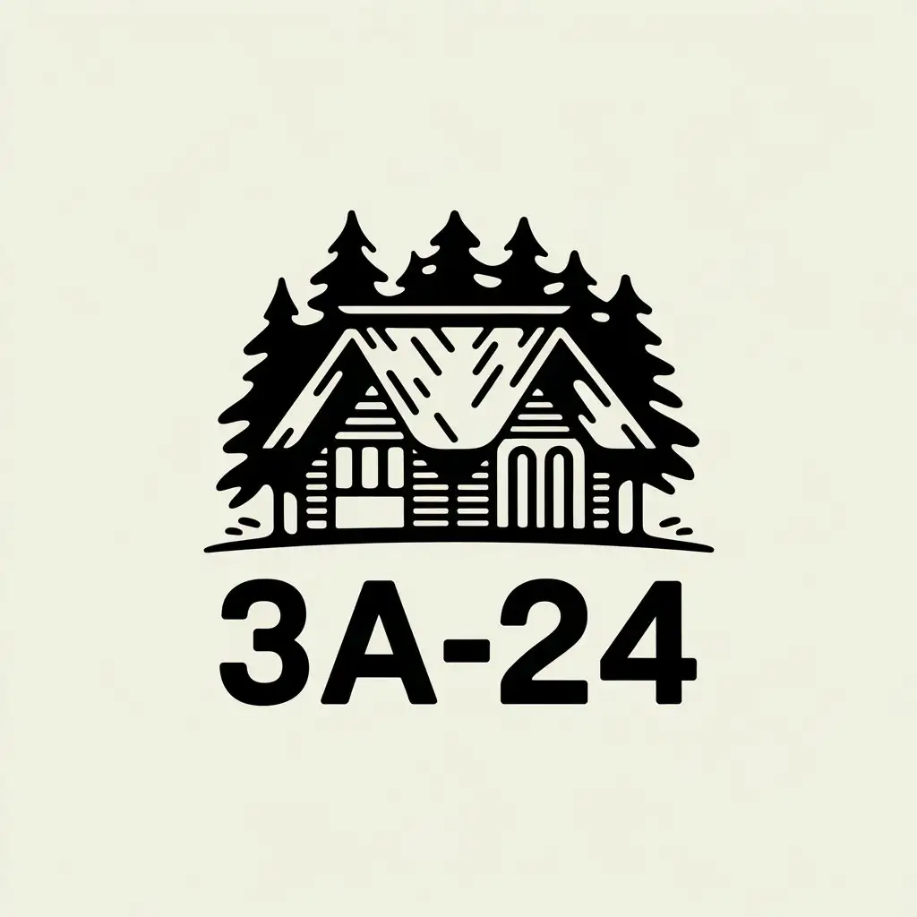 a vector logo design,with the text "3A-24", main symbol:My class studies in English, and many of them are girls, and few of boys. I feel my class will be my home, and the members have strong mental, unity, help each other, powerful and determined,Moderate,clear background