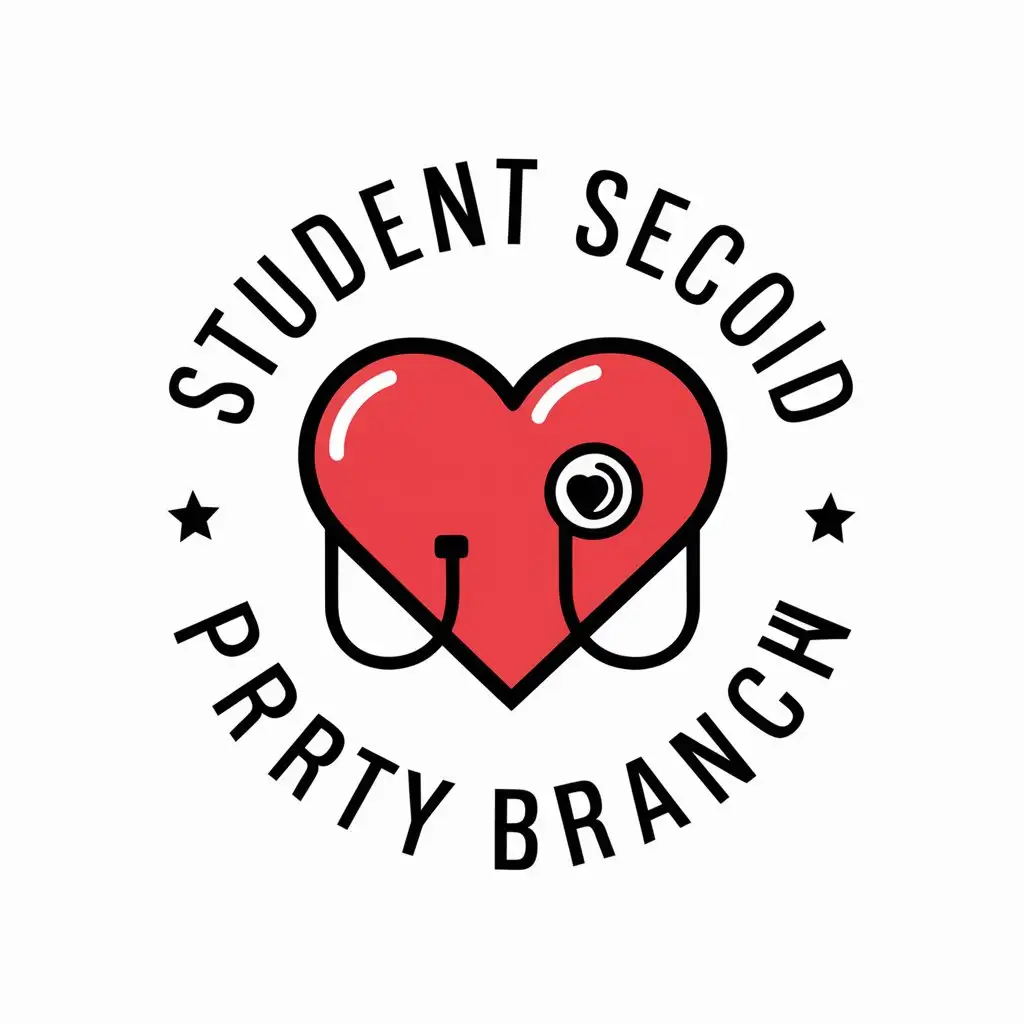 LOGO-Design-for-Student-Second-Party-Branch-Heart-and-Stethoscope-Symbol-on-Clear-Background