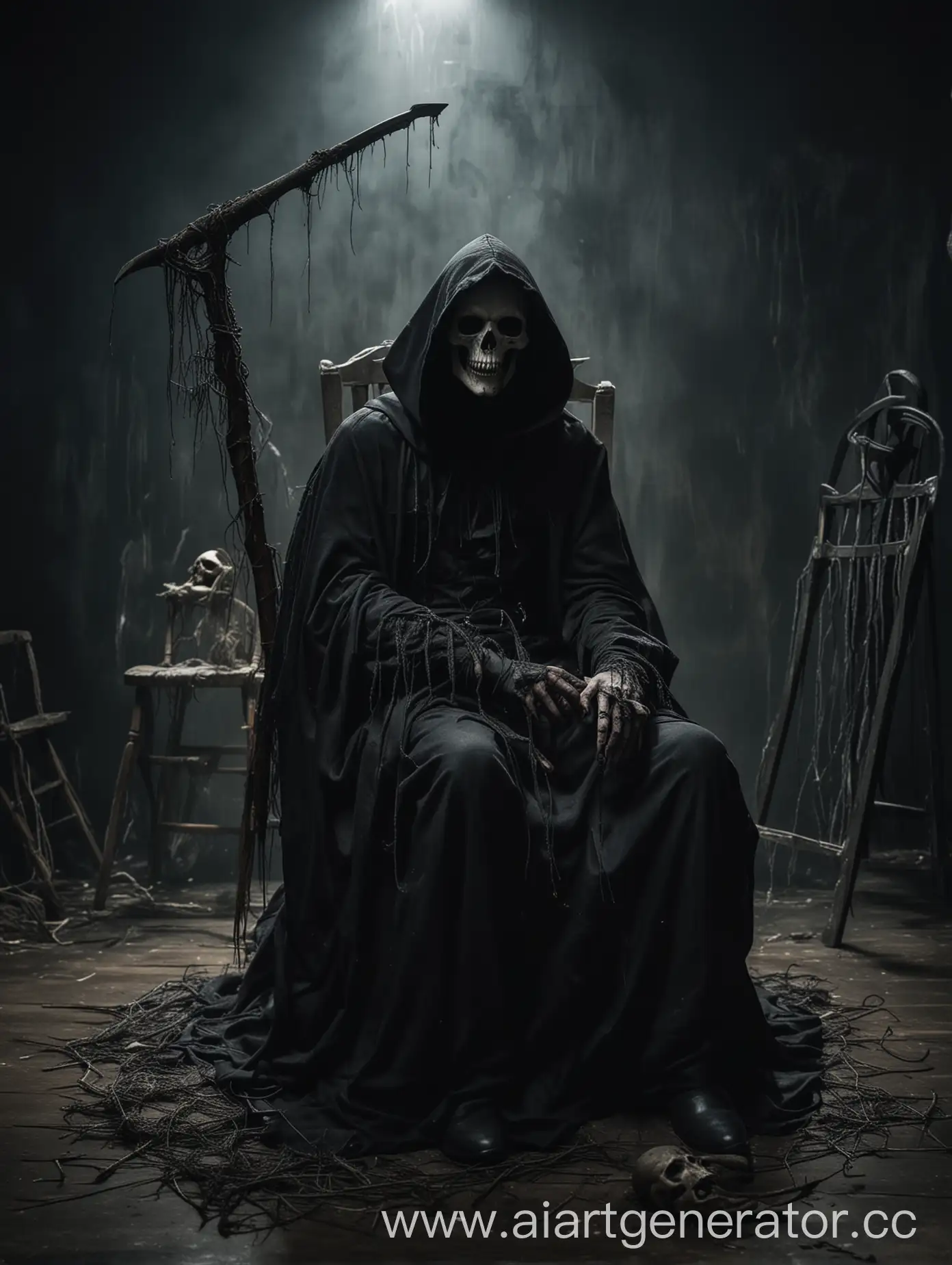 Grim-Reaper-Sitting-in-Haunted-Room-with-Cobwebs