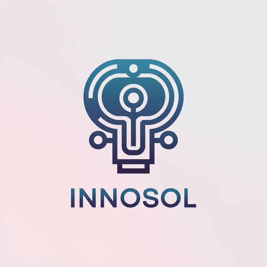 LOGO Design for InnoSol Minimalistic Technology Vector with Clear Background