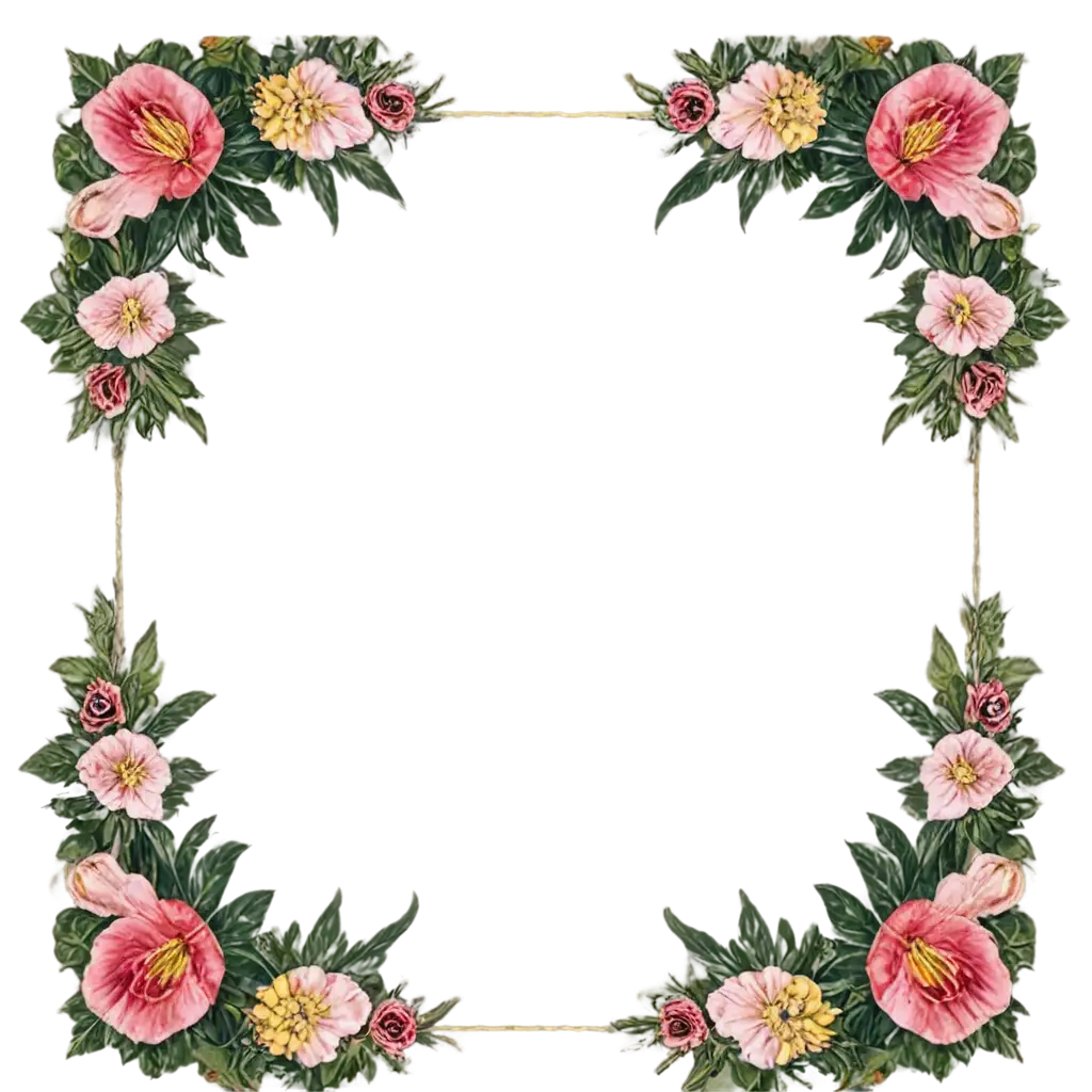 Floral-Frame-PNG-Enhance-Your-Visual-Projects-with-HighQuality-Graphics