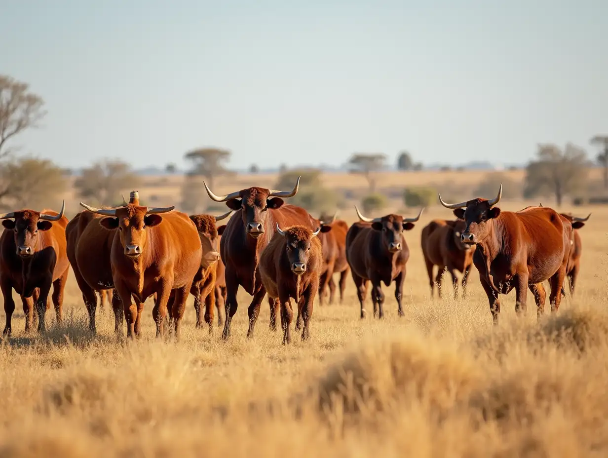 Sizzling-Summer-Herd-of-Cattle-Roaming-the-Australian-Outback