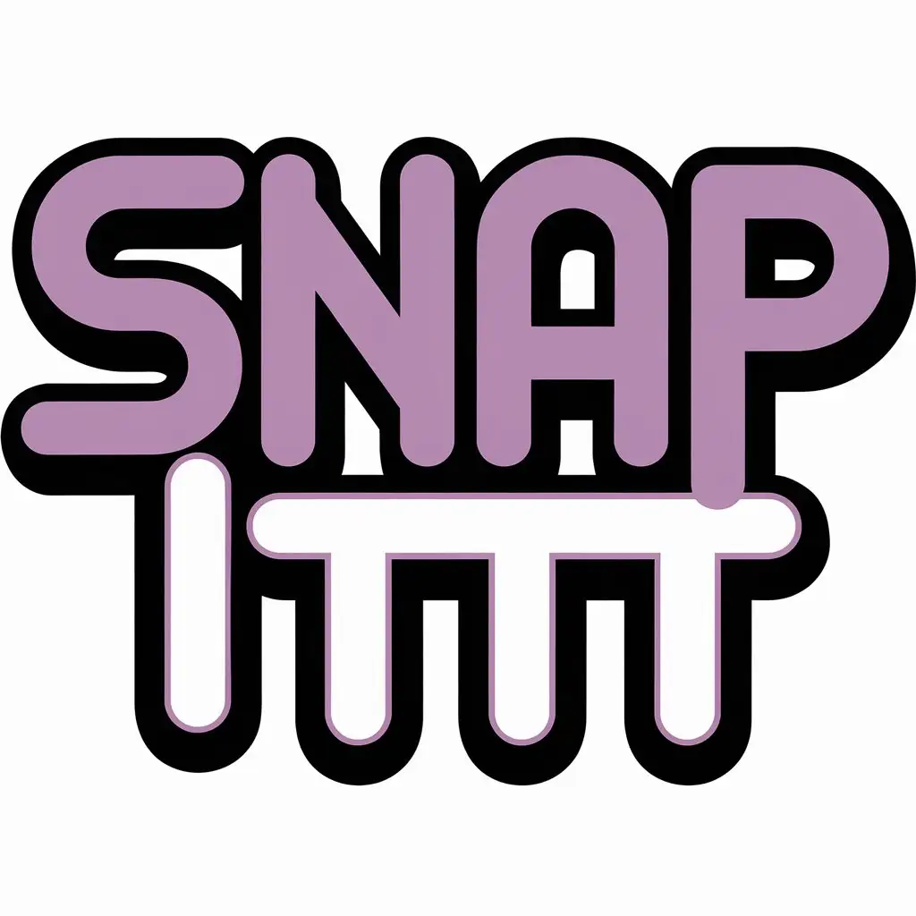 LOGO Design for Snap ittt Purple Black White TextBased Logo with Clear Background