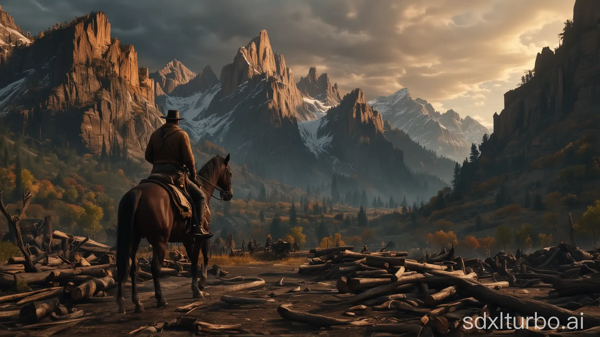 Arthur-Morgan-Riding-Horse-in-Majestic-Mountain-Wilderness