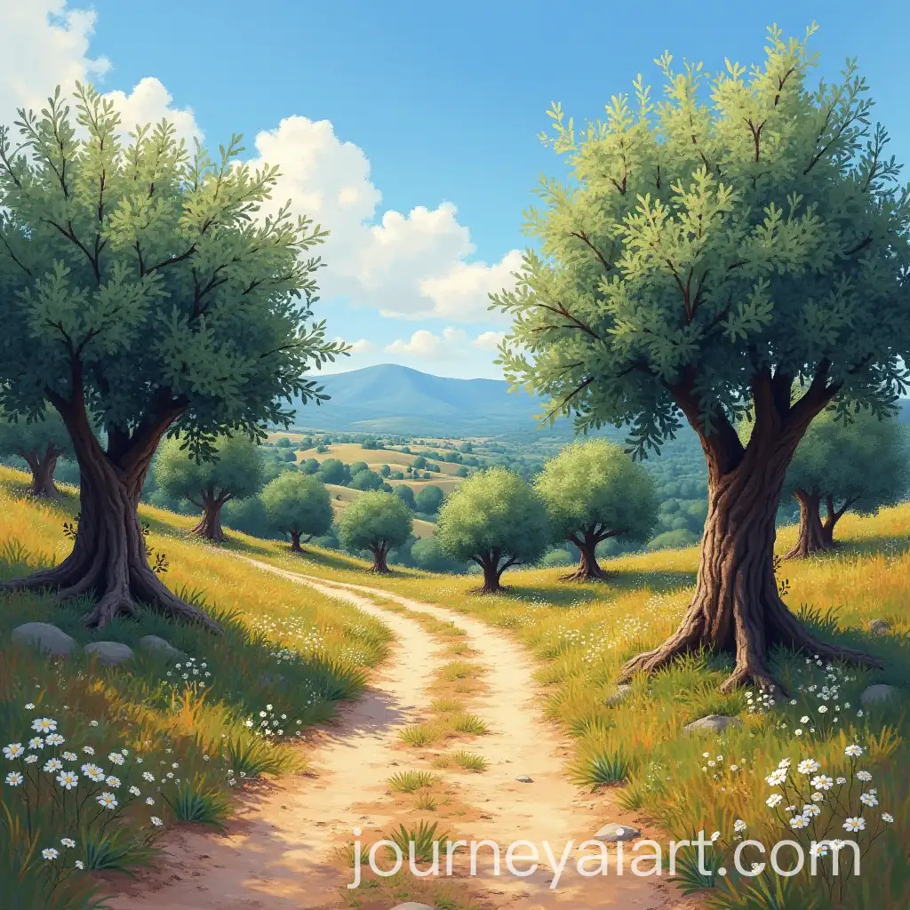 Olive-Grove-in-Greece-with-Rolling-Hills-and-Sunny-Sky