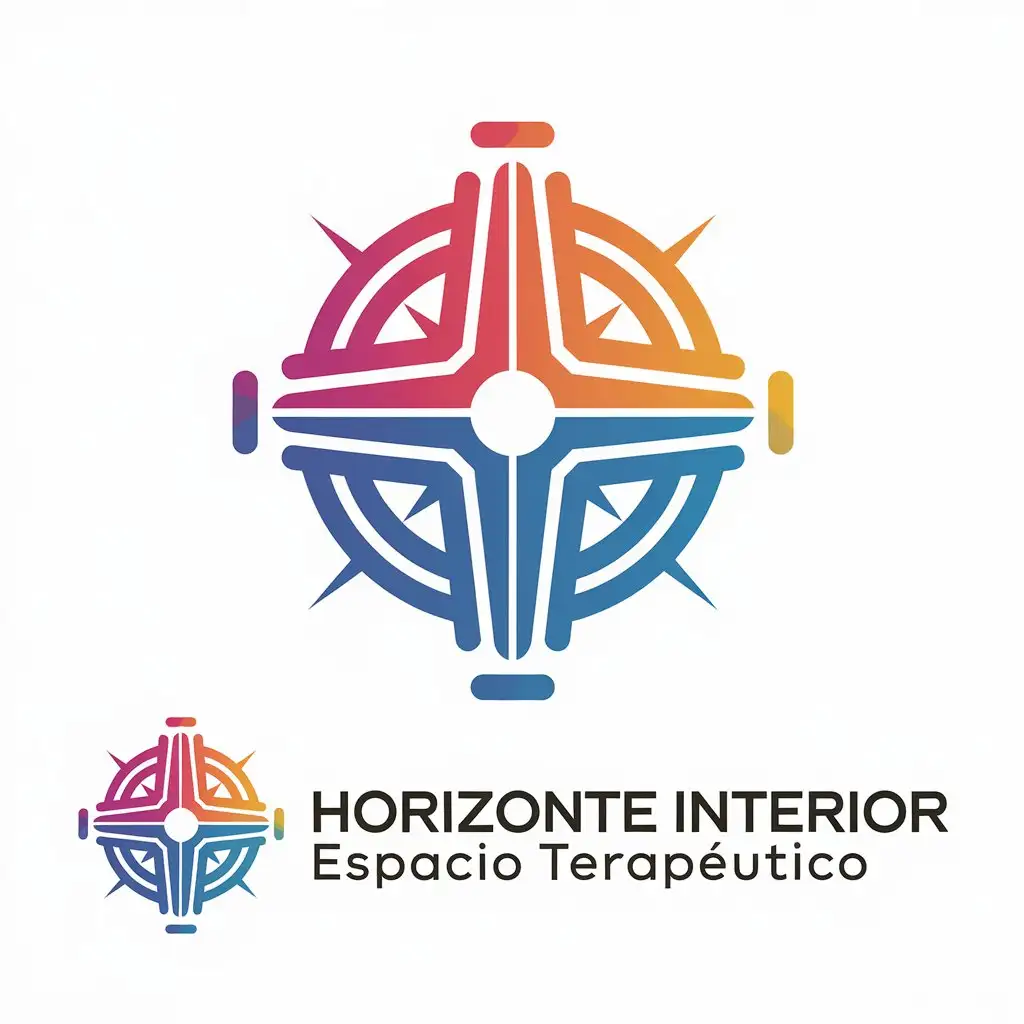 LOGO Design for Horizonte Interior Compass Horizon Symbolizing Mental Health Therapy Space