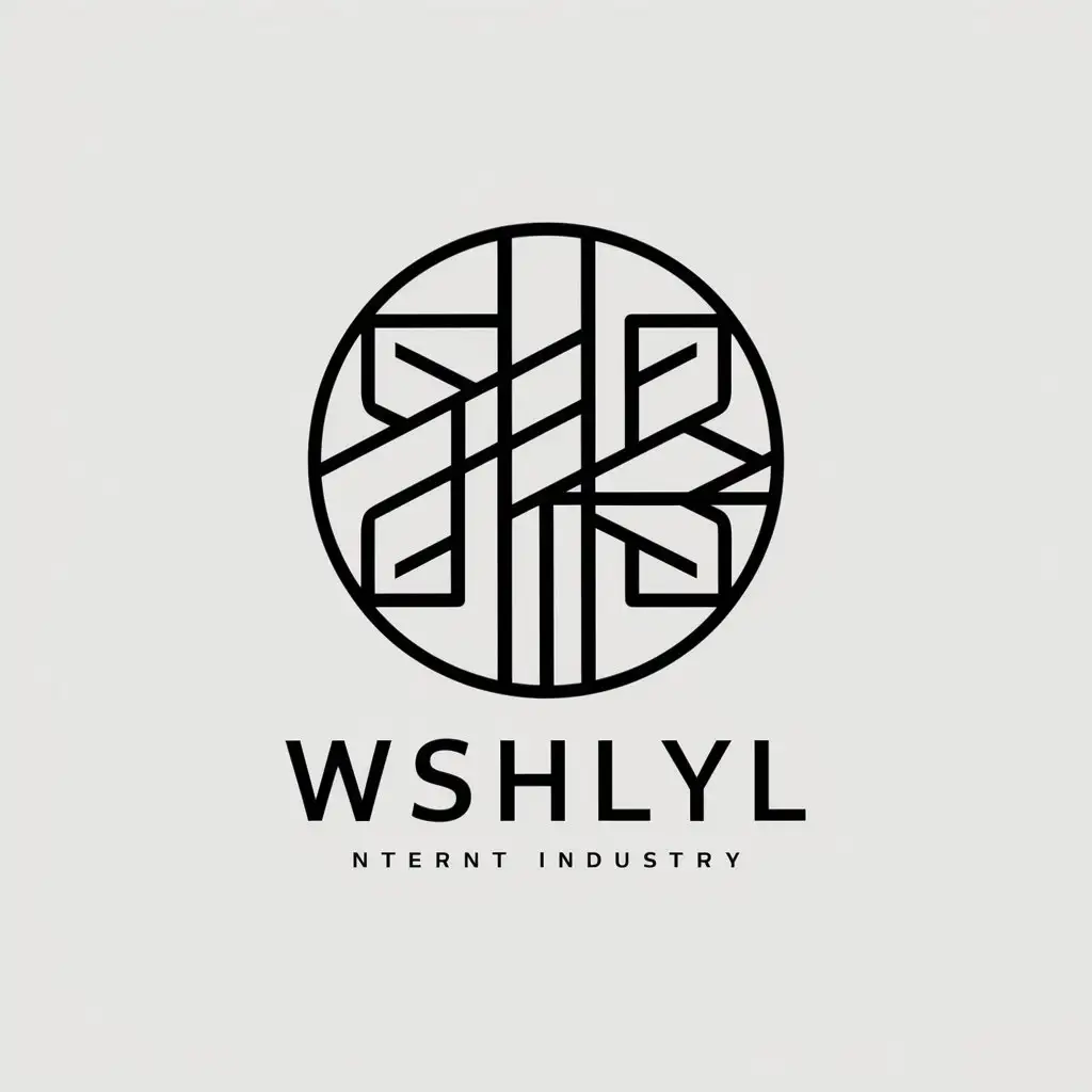 a vector logo design,with the text "wshlyl", main symbol:Nan Yuan Chen Xi,Moderate,be used in Internet industry,clear background