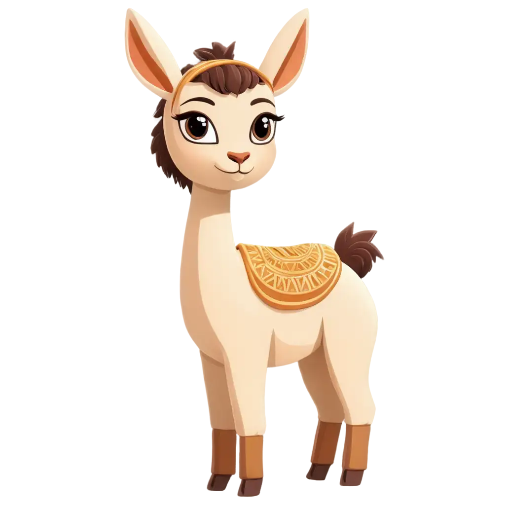 Cute-Cartoon-Egyptian-Llama-PNG-Image-Playful-and-Cultural-Illustration