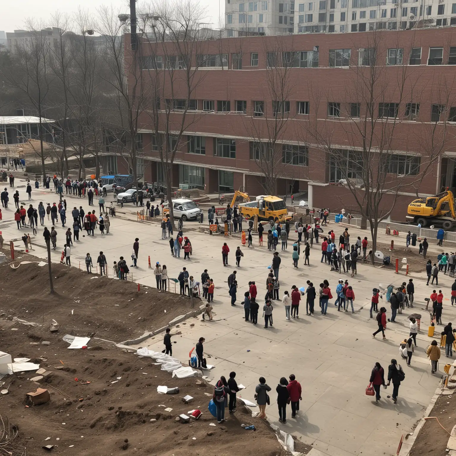 Busy-Construction-Near-Peking-University-Cafeteria