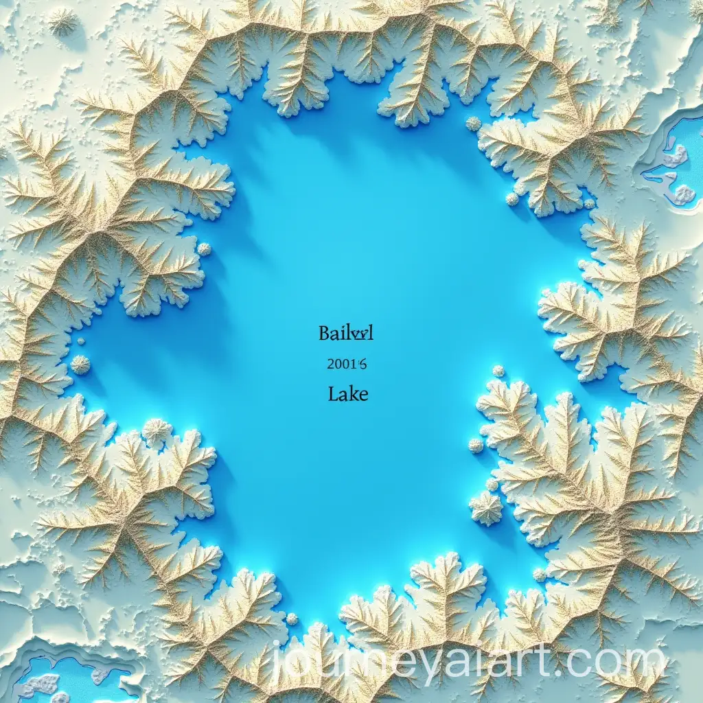 Aerial-View-of-Lake-Baikal-with-Geographical-Map-Colors
