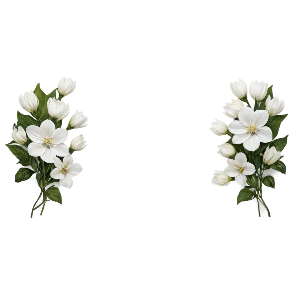 White-Flowers-Border-PNG-Image-for-Elegant-Design-and-Decoration