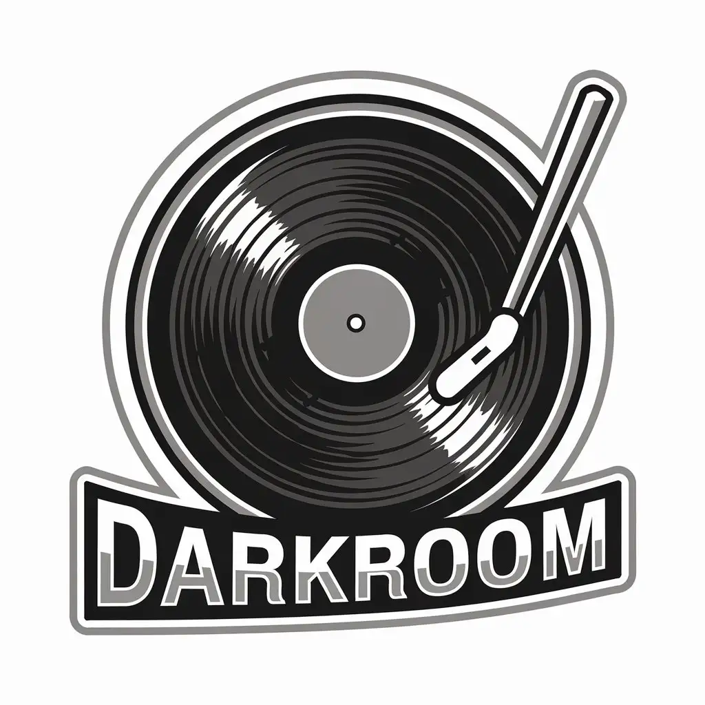 LOGO-Design-for-Darkroom-Vinyl-Music-and-Hip-Hop-Theme